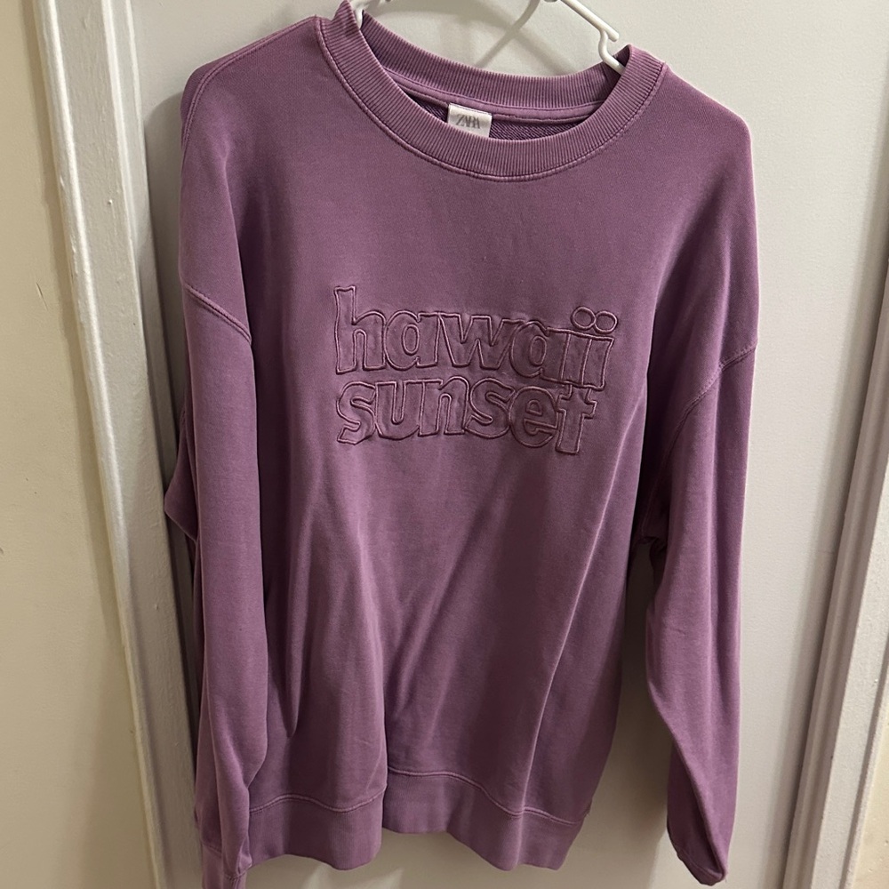 Zara Purple Hawaii Sunset Sweatshirt - Kids 13-14